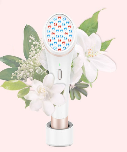 Wireless Rechargeable Acne Light Therapy Device: Blue and Red Light Acne Clearing Treatment Eraser