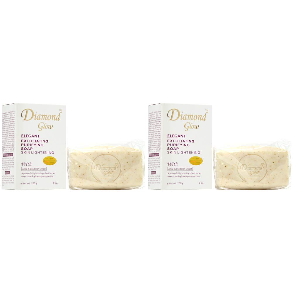 Diamond Glow Elegant Exfoliating Purifying Soap 7oz (Pack of 2)