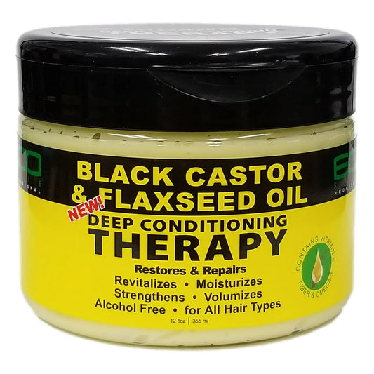 ECO Style Black Castor & Flaxseed Deep Conditioning Therapy 12oz