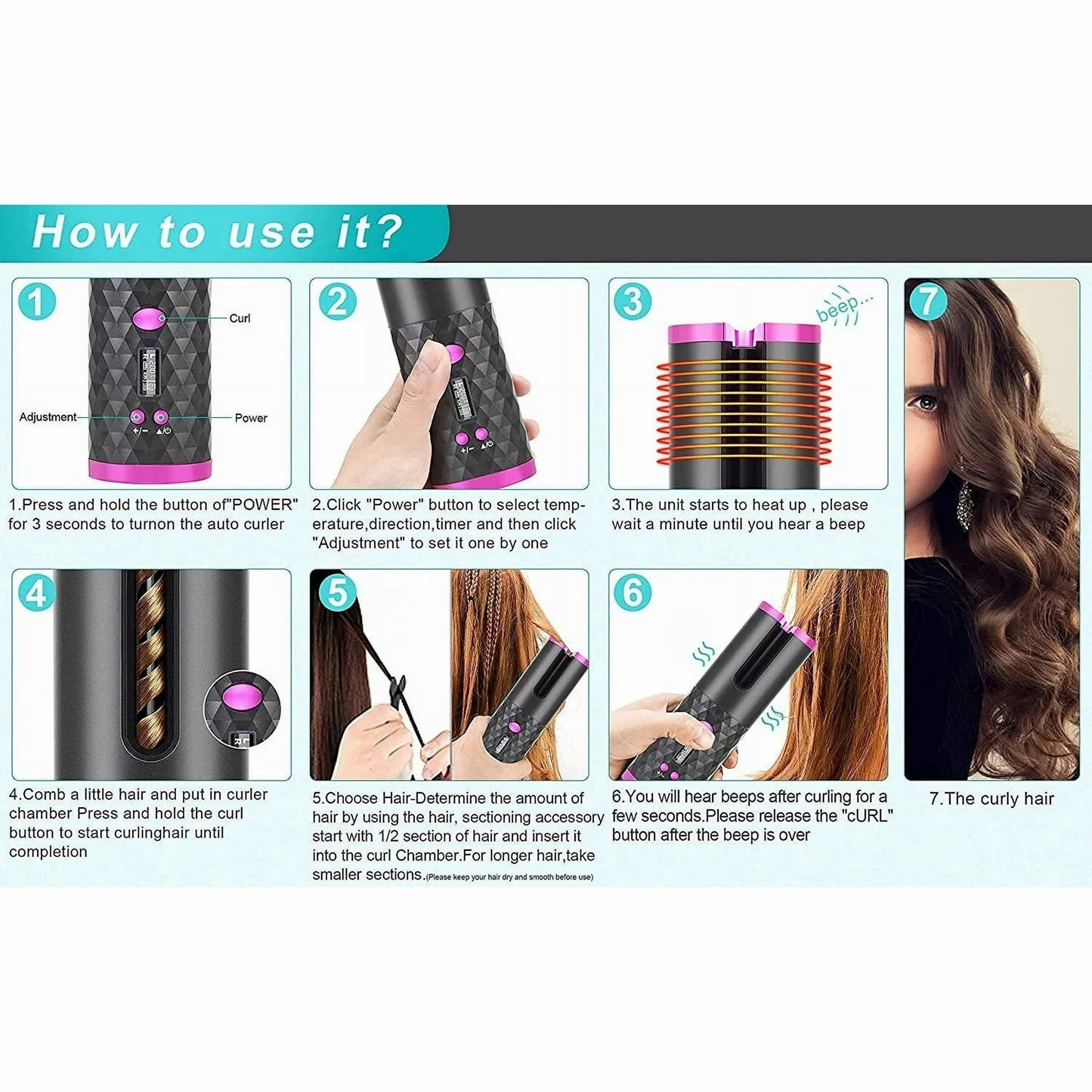 Portable Automatic Hair Curler