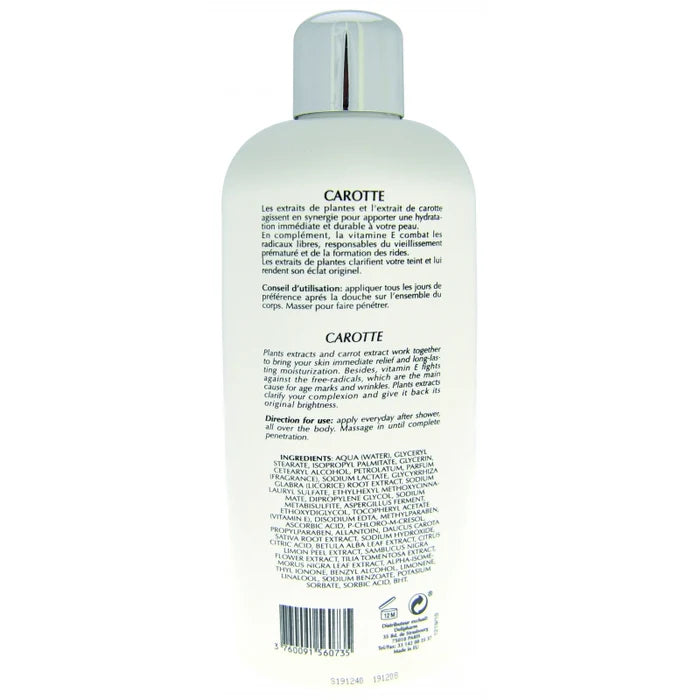 Pr. Francoise Bedon Carrot Milk Lotion 16.8 oz